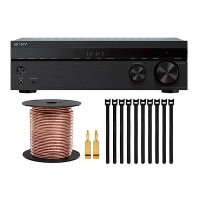 Sony STRDH590 5.2-Channel Home Theater AV Receiver with Speaker Wire Bundle with Banana Plugs and Focus Fastening Cable Ties (3 Items) image 1