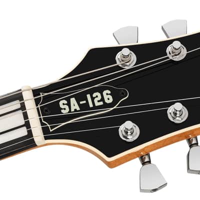 EVH SA-126 Special QM Semi-Hollow Electric Guitar, Ebony Fingerboard, El Natural image 4
