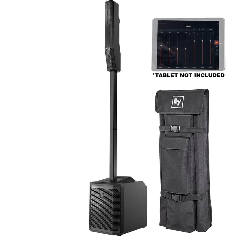 Electro-Voice EVOLVE 30M Powered Portable DJ PA Column Speaker System Black - Open Box Mint image 1