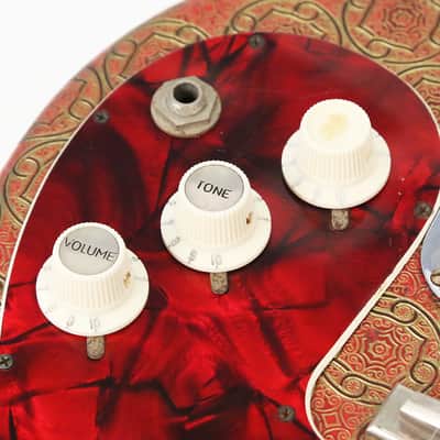 1962 Gagliano by Hofner Model 172 - Rare Diamond Pickup with Red & Gold Vinyl Covering! image 5