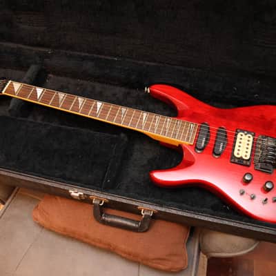 Samick Super Strat KJ-560 1990 - Translucent Burgundy image 1