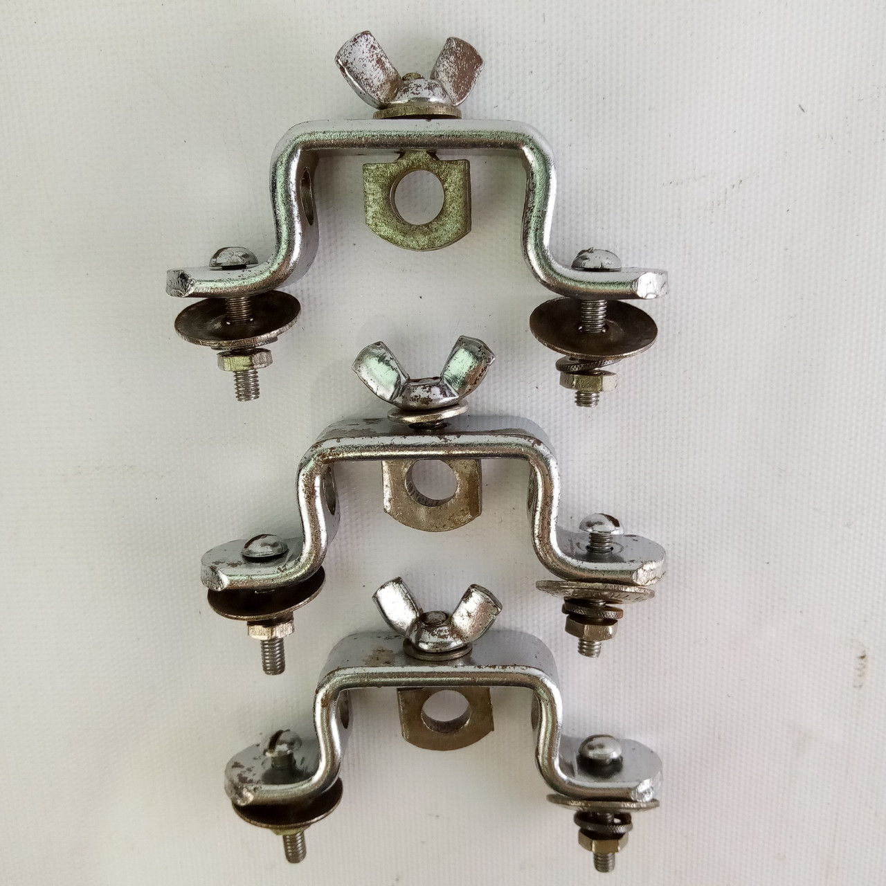 Slingerland 3x Floor Tom Leg Eyelet Mounts/Bass Drum Cymbal L-Arm Holder Chrome — main photograph