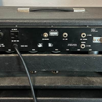 Ampeg B-25-B 2-Channel 55-Watt Bass Head 1969 - 1980 Black image 2