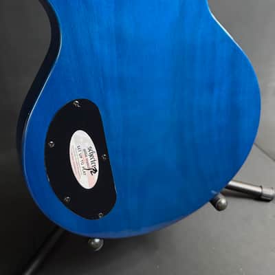 Schecter Solo-II Standard Electric Guitar Ocean Blue Burst Burl Finish image 11