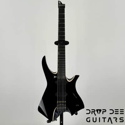 Infinia Neptune Headless Electric Guitar w/ Bag - Solid Lunar Black image 2