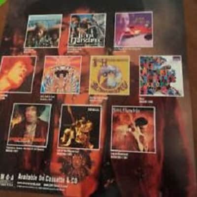 Best Of Jimi Hendrix New 2000 2 Sided Art Promo Flat - fender stratocaster exp purple haze blues woodstock image 2