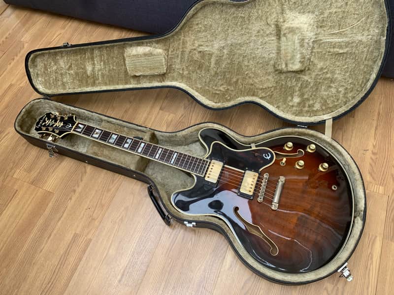 Epiphone Sheraton 1983 Sunburst Japan Oasis OHSC Case image 1