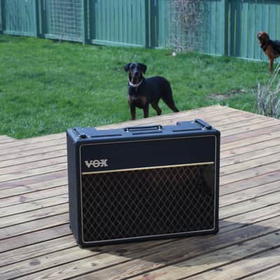 Vox AC-15/T Twin 2-Channel 15-Watt 2x12" Guitar Combo 1965  - Black with Black Diamond Cloth image 6