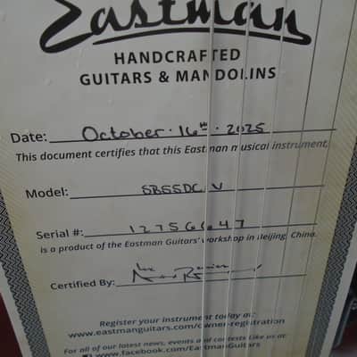 Eastman SB55DC/V w/hard case, store demo image 3