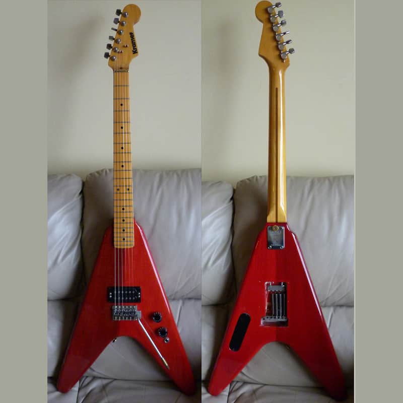 1981 Kramer USA Vanguard Strathead Flying Vee Trans Red San Dimas Charvel Vibe! image 1