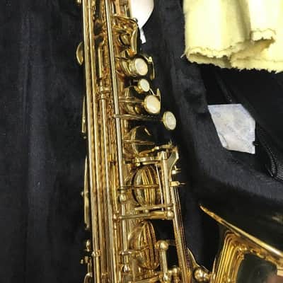 B - U.S.A. WAS-LQ Professional Alto Saxophone Lacquer w/Hard Case, Gloves, Cleaning Rod & Neck Strap image 6