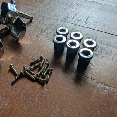 JinHo 3+3 Vintage Guitar Tuning Pegs Chrome Full Set image 2