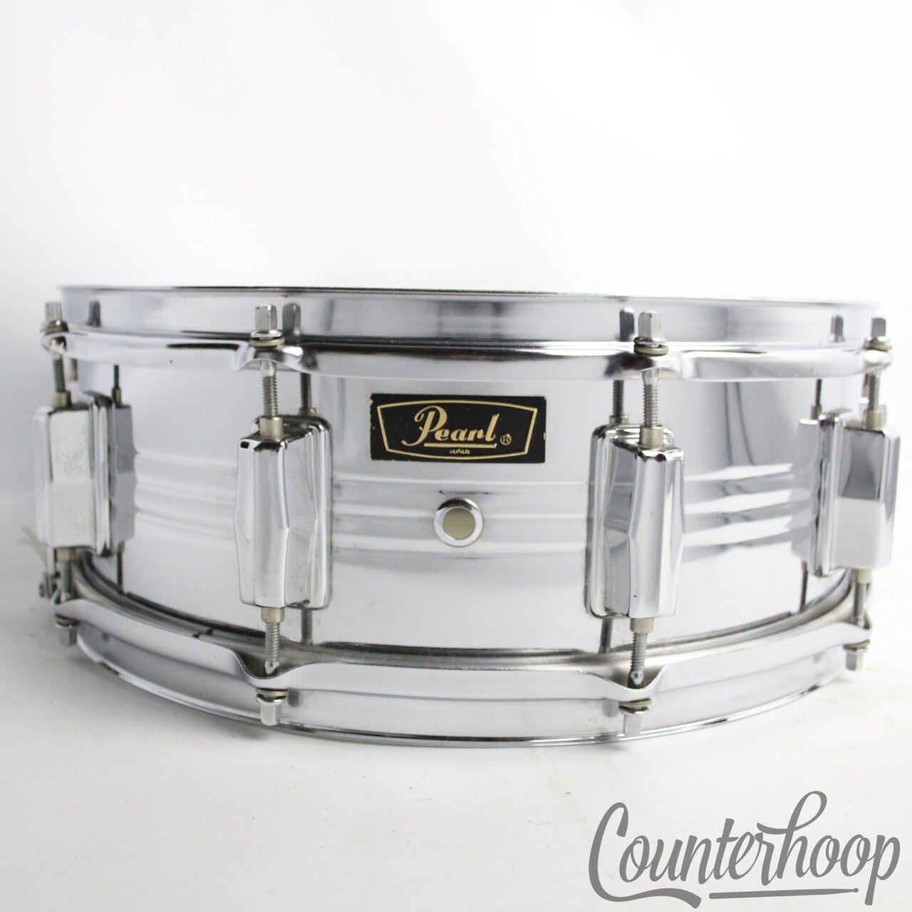 Pearl 14x5"B4214 COB Brass Snare Drum Vintage 70s Japan Stewart Copeland Police — main photograph