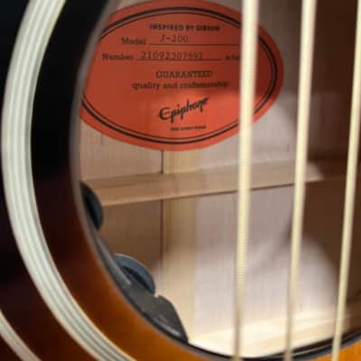 Epiphone J-200 2021 - Present - Vintage Sunburst image 14
