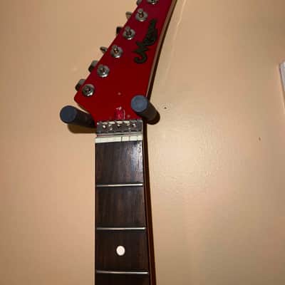 1980s Memphis A2TR ¾ Electric Guitar Red Made in Korea 24 inch scale image 3