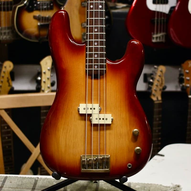 Fernandes FPM-70 Neck-Through Precision Bass; Burst; Amazing woods! image 1