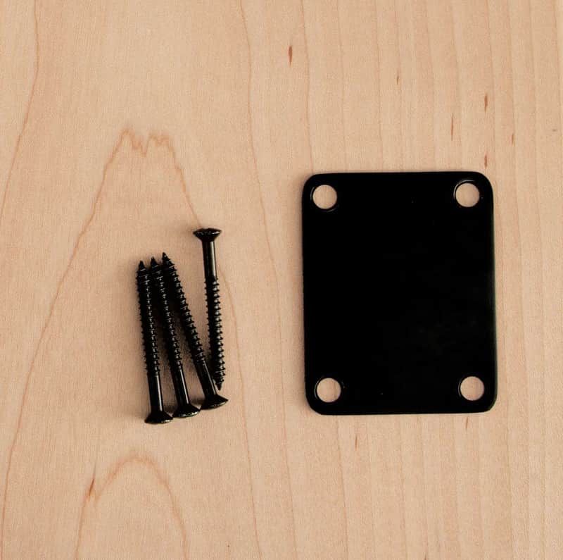 Genuine Tone Ninja 4 Bolt Neck Plate with screws. Black image 1