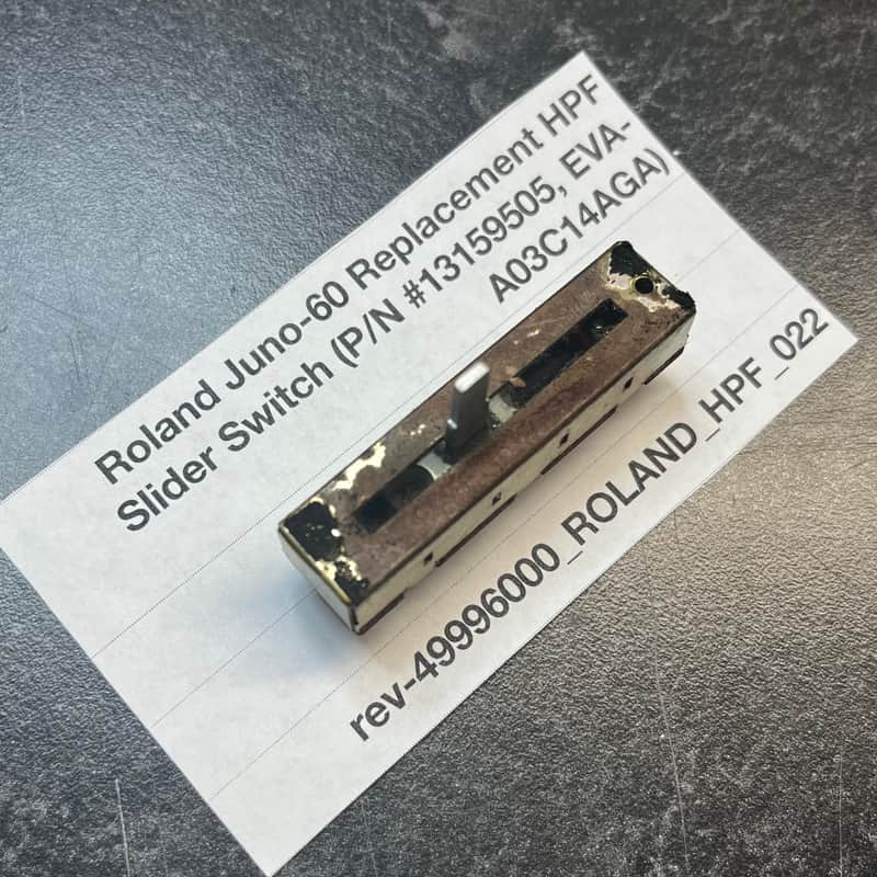 ORIGINAL Roland Juno-60 Replacement HPF Slider Switch (13159505) for Juno-60 image 1