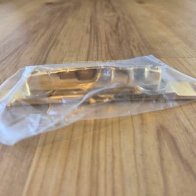 NOS Vintage 1970's Bigsby Gold-Plated Aluminum Archtop Guitar Floating Bridge! image 2