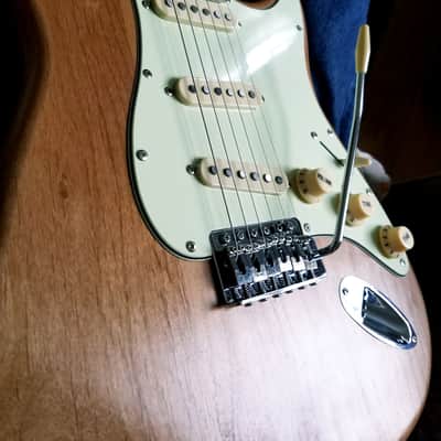 Custom Build "Flinty Minty" Strato-liscious Natural Alder/Maple Mint Green Pickguard Cream Knob/Tips image 5