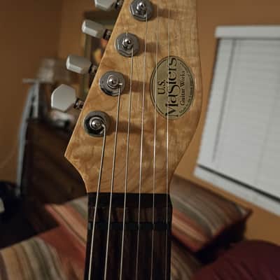 U.S. Masters Guitar Works Custom Built Vector ( Super Strat ) 2000s Cream Cloud Burst image 7
