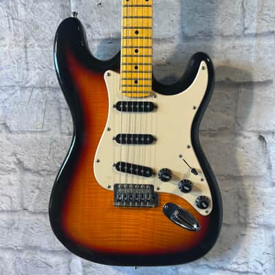 Spectrum Strat Style Sunburst Flame Top 3 Single Coils Electric Guitar image 1