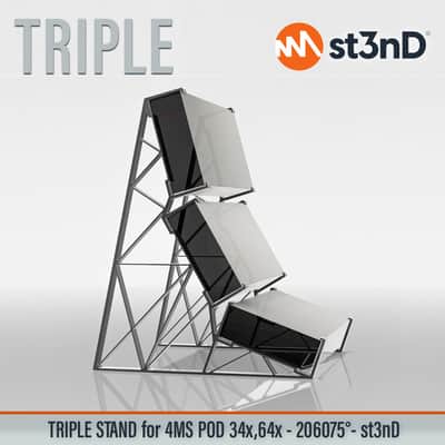 TRIPLE STAND for 4MS Pod 34X / 64X (20° and 60° and 75°) image 2