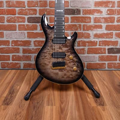 ESP LTD JR-608 Javier Reyes Signature Quilted Maple Top Faded Blue Sunburst 2016 w/Gigbag image 4