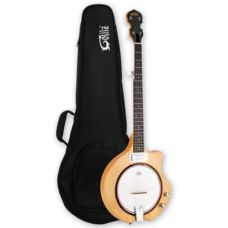 Gosila Electric 5-String Banjo – 648mm Scale, Maple Body & Neck, Purple Heart Fingerboard, HH Ceramic Pickup – Natural Low Gloss Finish, Right-Handed, Stage-Ready Performance image 1