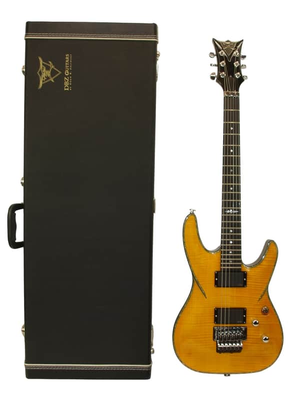 DBZ Barchetta FM Electric Guitar, Amber w/ Case image 1