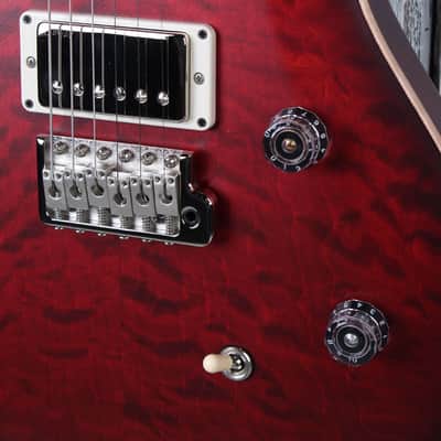PRS CE 24 Semi Hollow Electric Guitar Quilt Maple Top Fire Red Burst w Gig Bag image 5