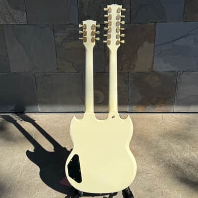 Used 1997 Gibson EDS-1275 Double Neck Guitar White with Case image 7