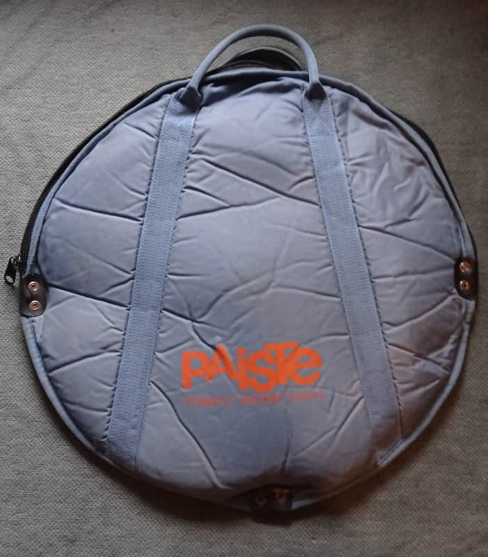 Paiste  RARE vintage Collectable cymbal soft bag 70s-80s  - Blue 🔵 and yellow 🟡 image 1