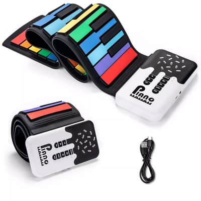 POGOLAB 49 Key Digital Electric Foldable Piano Roll Up Keyboard Rechargeable image 2