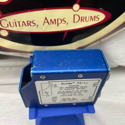 Denecke Dcode PS-1A PS-1 A Microphone Phantom Power Supply - Blue image 5