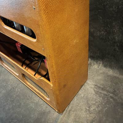 FENDER '59 BASSMAN - HANDWIRED by GEORGE ALESSANDRO - CUSTOM BUILT RELIC'D TWEED CABINET by ARMADILLO AMP WORKS image 9