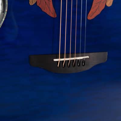 Ovation Celebrity Elite Plus E-Acoustic Guitar CE44P-8TQ Blue Transparent Quilt (CE44P-8TQ-G) image 5