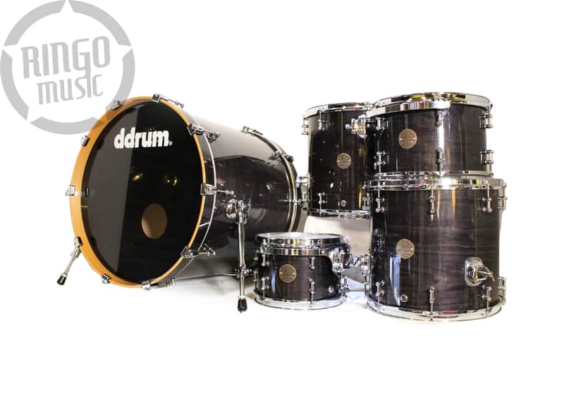 DDrum Dios Maple 22x20" - 10" - 12" - 14" - 16" 5 pcs Transparent Black image 1