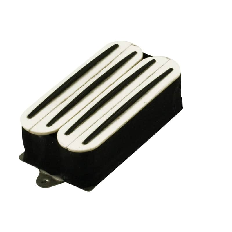 M-Bucker Double Pickup - Cool-White with Black Rails image 1