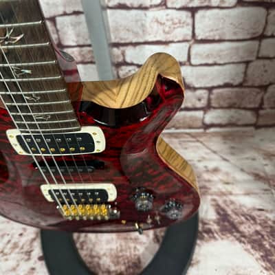 PRS Modern Eagle V Wood Library 10Top Red Tiger Quilted Stained Flamed Maple Neck Ziricote FB Ltd. 2pcs worldwide image 5