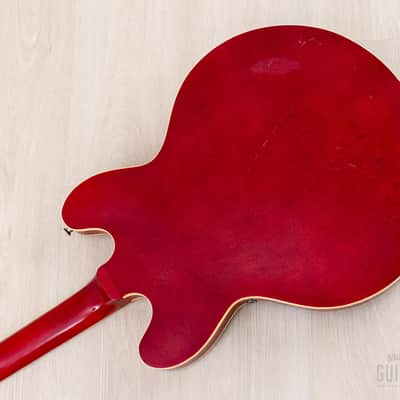 1981 Epiphone Riviera Vintage Semi-Hollow Guitar Cherry w/ Maxon Humbuckers, Japan Matsumoku image 15