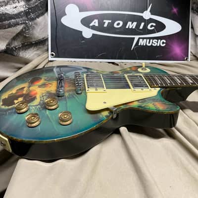 Carols Universal Music Custom Skull Singlecut Electric Guitar image 7