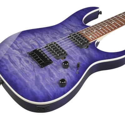 Ibanez RG421QM-CBB RG Electric Guitar 6-String - Cerulean Blue Burst image 19
