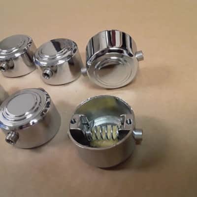 10 Pc. Chrome Double Sided Hayman/Camco Snare Drum Lugs Lot #3 + Gaskets & Screws (1 3/8" hole spacing) - *Very Rare to Find* image 5