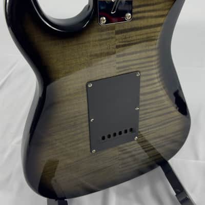 Unbranded Strat Style Electric Guitar Body - Grey / Green Flame Maple image 14