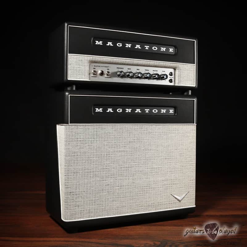 Magnatone Super Fifteen Head & 1x12” Cab Bundle w/ Covers & Speaker Cable image 1