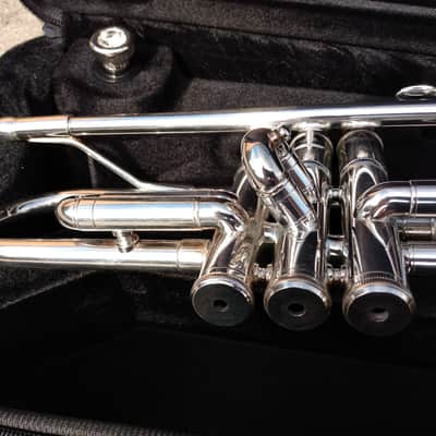 LYNNZHORN PRO .465 BORE LYNN NICHOLSON Bb trumpet - approx. 2019 - Silverplated image 8