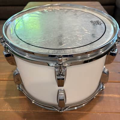 Ludwig 8x12" Vistalite Tom - Solid White, REPAIRED image 4