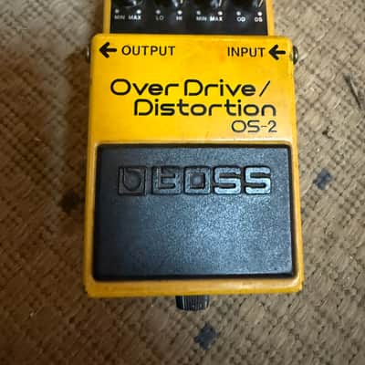 Boss OS-2 OverDrive/Distortion (Silver Label) 1990’s - Yellow image 1