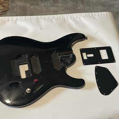 2010's Indonesia Ibanez S7420 7 String Black Modified Guitar Body ZR Tremolo Ready image 1